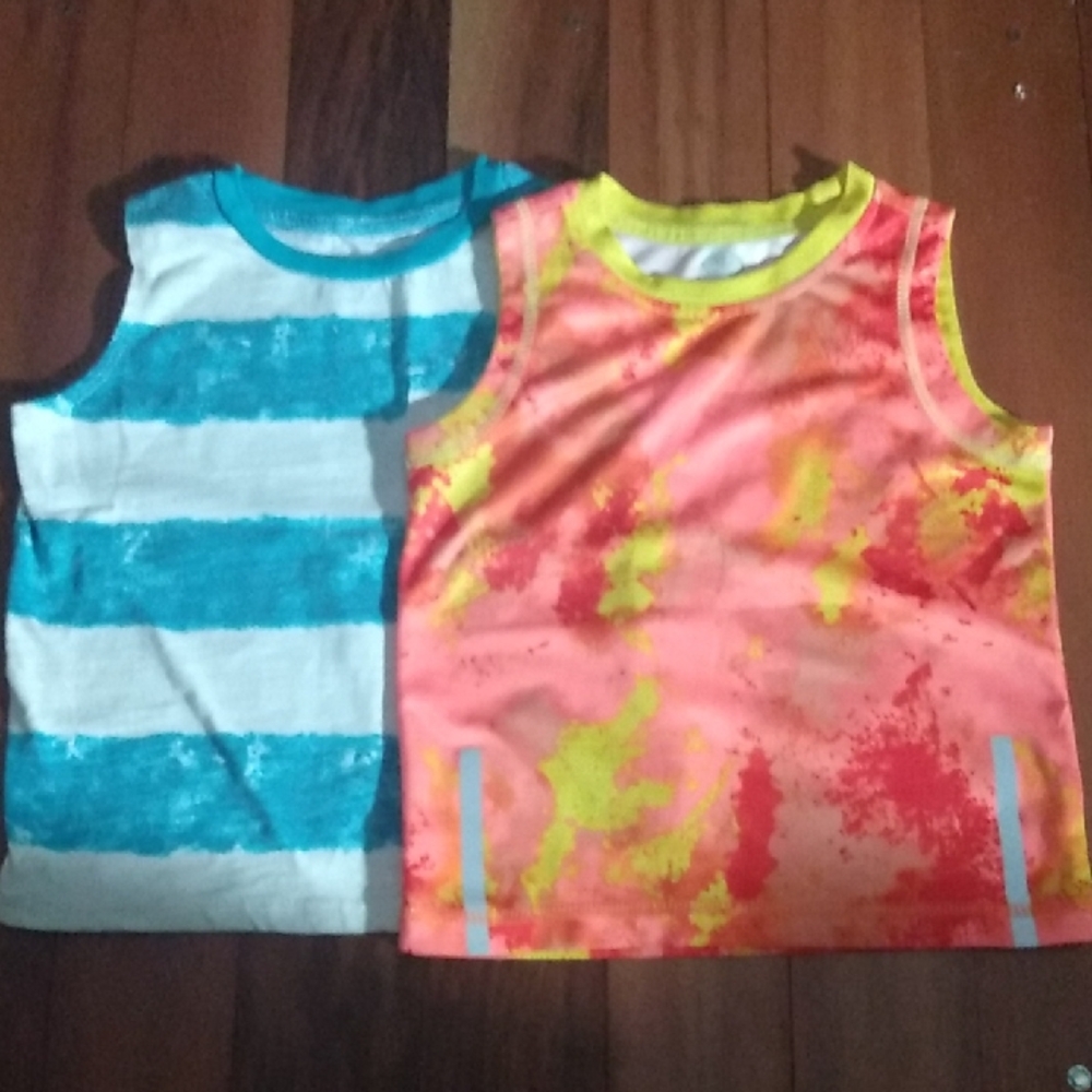 Toddler Boys 4T Athletic Works/Wonder Nation Tank Tops, Bundle of 2